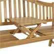 Safavieh Mischa Steel and Acacia Wood Bench in Teak Color