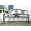 Safavieh Mischa Steel and Acacia Wood Bench in Ash