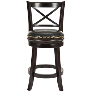 Safavieh Daniel Oak 24&quotCounter Stool in Dark Brown