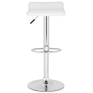 Safavieh Sheba 22.3&quot-30.7&quot Chrome Steel Bar Stool in White
