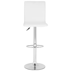 Safavieh Magda 23.2&quot-29.5&quot Chrome Steel Bar Stool in White