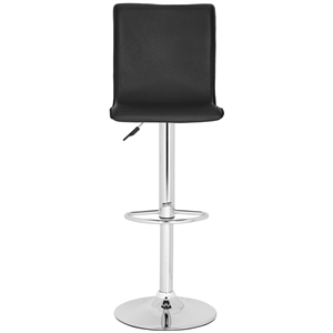 Safavieh Magda 23.2&quot-29.5&quot Chrome Steel Bar Stool in Black