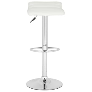 Safavieh Kemonti 22.4&quot-30.9&quot Chrome Steel Bar Stool in White