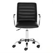 Safavieh Jonika Chrome Steel Desk Office Chair in Black