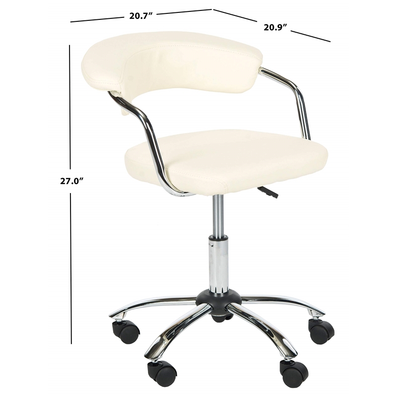Safavieh Pier Desk Office Chair in Cream