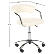 Safavieh Pier Desk Office Chair in Cream