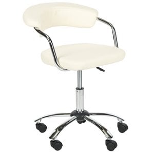 safavieh pier desk office chair in cream