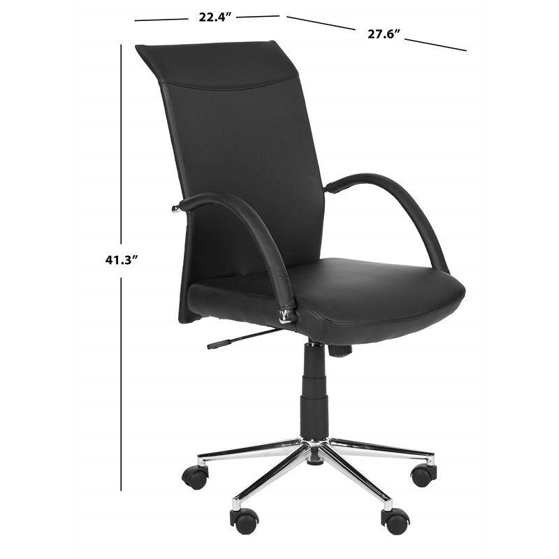 Safavieh Dejana Desk Office Chair in Black
