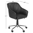 Safavieh Hilda Desk Office Chair in Black