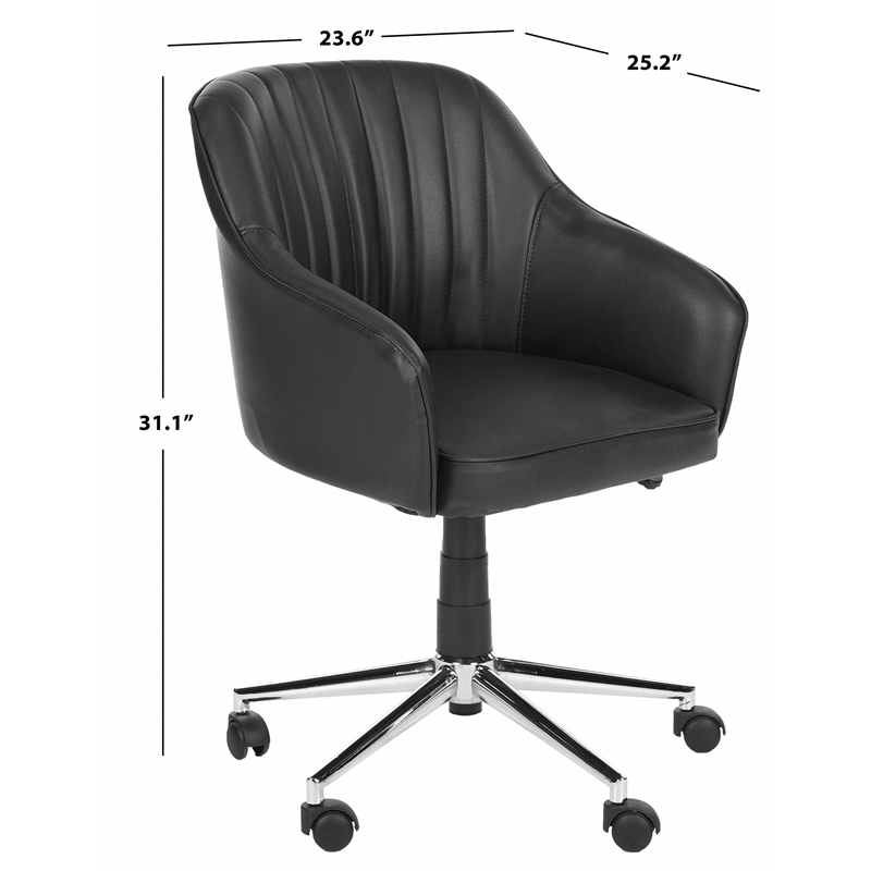 Safavieh Hilda Desk Office Chair in Black