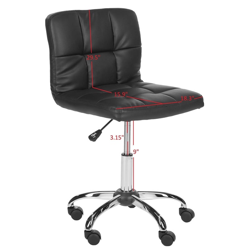 Safavieh Brunner Desk Office Chair in Black