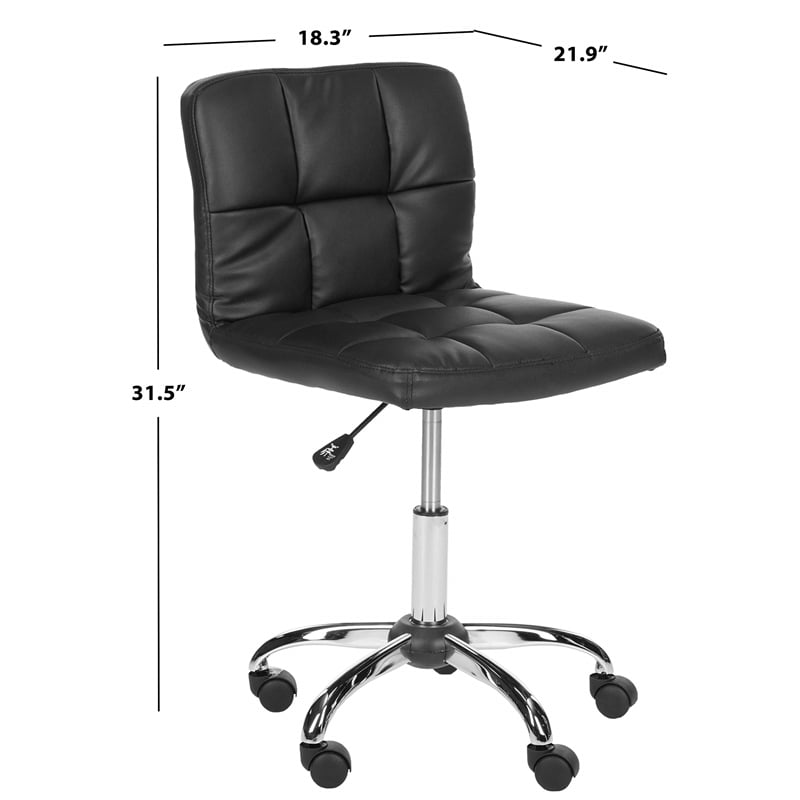 Safavieh Brunner Desk Office Chair in Black