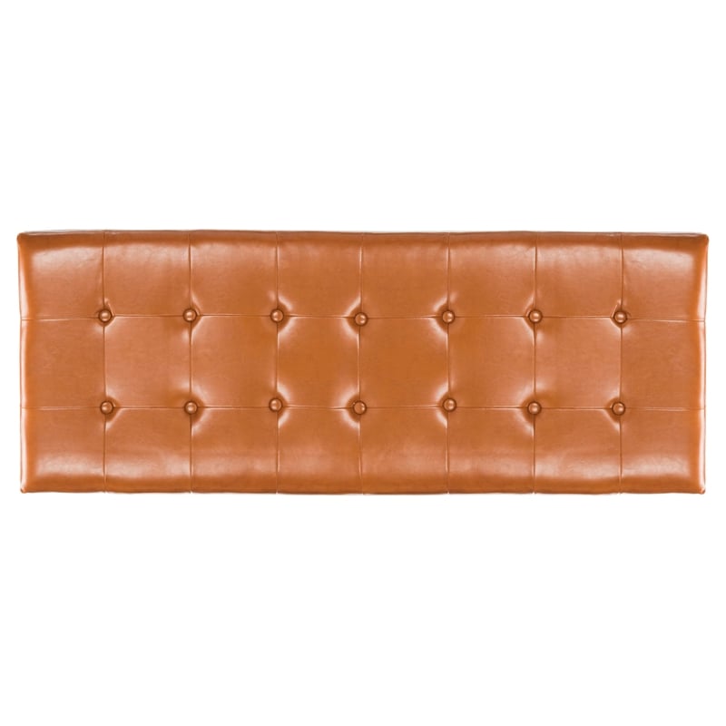 Safavieh Large Manhattan Beech Wood Storage Bench in Saddle