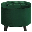 Safavieh Amelia Oak Tufted Storage Ottoman in Green