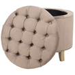 Safavieh Amelia Cotton Tufted Storage Ottoman in Fern