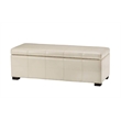 Safavieh Madison Leather Storage Bench in Black