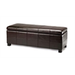 Safavieh Madison Leather Storage Bench in Black