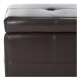 Safavieh Large Maiden Tufted Leather Storage Bench in Brown