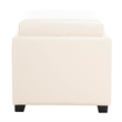 Safavieh Harrison Single Tray Leather Tray Ottoman in Brown