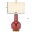 Safavieh Judy Ceramic Lamp in White with White Shade