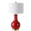Safavieh Judy Ceramic Lamp in White with White Shade