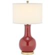 Safavieh Judy Ceramic Red Lamp with White Shade
