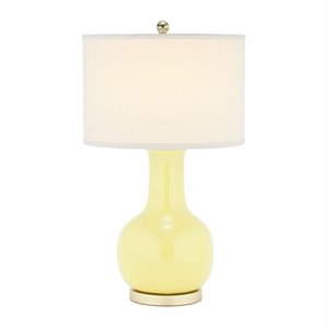 Safavieh Judy Ceramic Yellow Lamp with White Shade