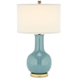 Safavieh Judy Ceramic Light Blue Lamp with White Shade