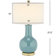 Safavieh Judy Ceramic Light Blue Lamp with White Shade