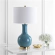 Safavieh Judy Ceramic Light Blue Lamp with White Shade