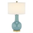 Safavieh Judy Ceramic Light Blue Lamp with White Shade