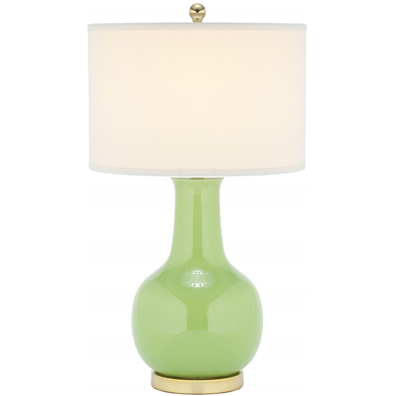Safavieh Judy Ceramic Green Lamp with White Shade