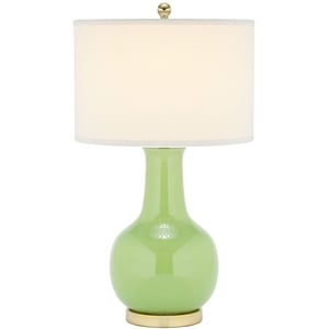 Safavieh Judy Ceramic Green Lamp with White Shade