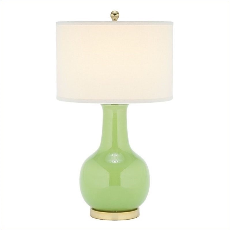 Safavieh Judy Ceramic Green Lamp with White Shade