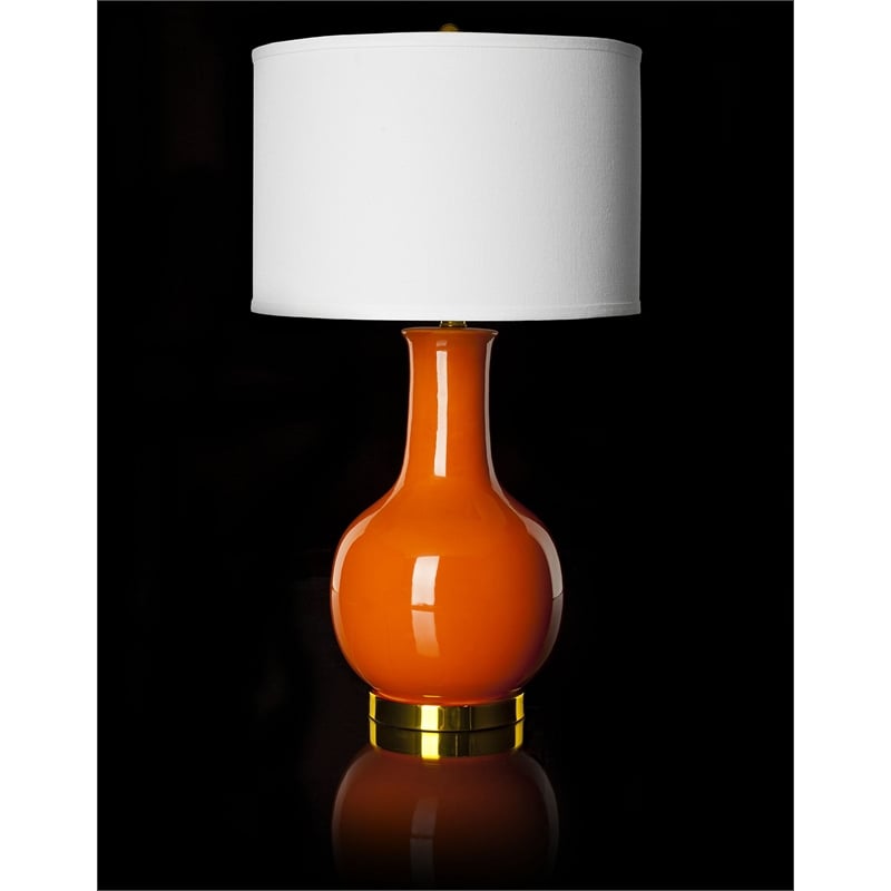 safavieh judy ceramic royal blue lamp with white shade