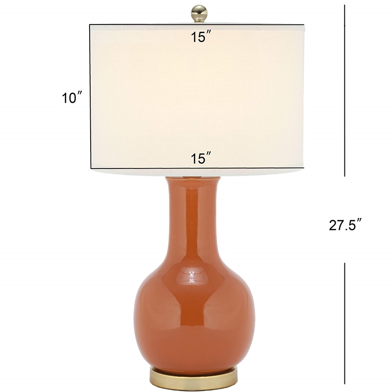 safavieh judy ceramic royal blue lamp with white shade
