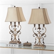 Safavieh Table Lamp in Gold with Beige Shade (Set of 2)