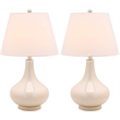 Safavieh Amy Gourd Glass Lamp in Dark Purple (Set Of 2)