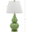 Safavieh Cybil Glass Double Gourd Lamp in Fern Green (Set of 2)