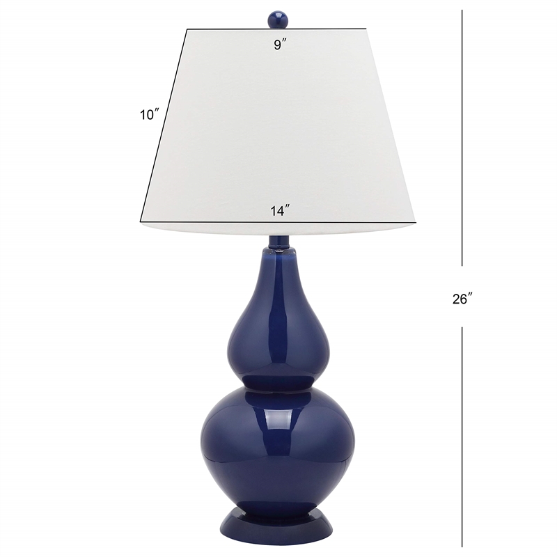 Safavieh Cybil Glass Double Gourd Lamp in Silver (Set of 2)