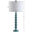 Safavieh Jenna Metal Stacked Ball Lamp in Marine Blue (Set of 2)