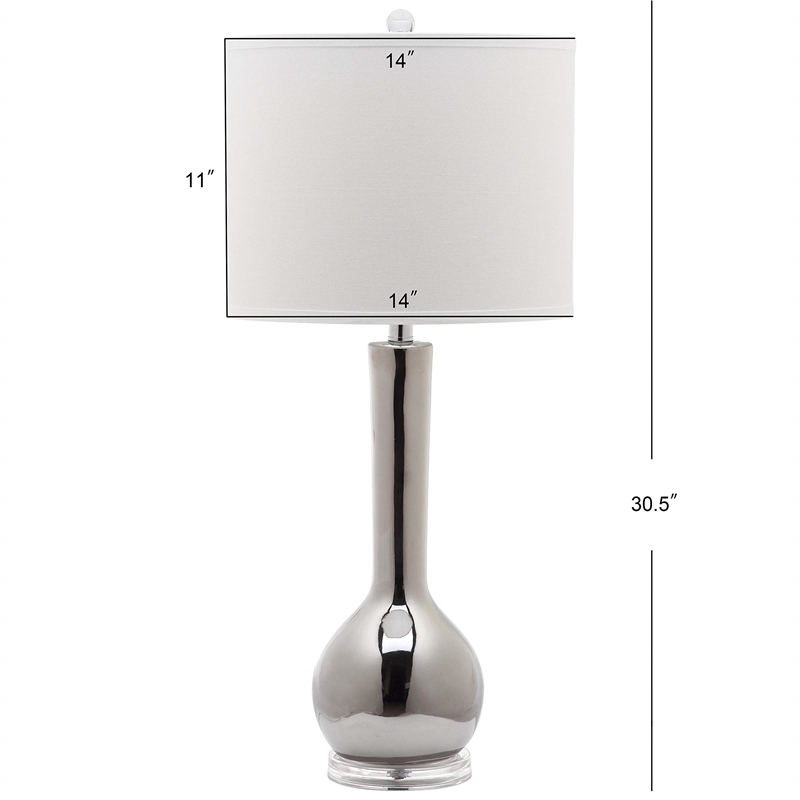 Safavieh Mae Long Neck Ceramic Table Lamp in Black (Set of 2)