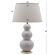 Safavieh Pamela Triple Gourd Ceramic Lamp in White (Set of 2)