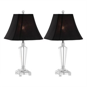 safavieh lilly crystal table lamp in clear (set of 2)