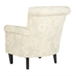 Safavieh Megan Birch Wood Abbey Club Chair in Ivory Floral Pattern