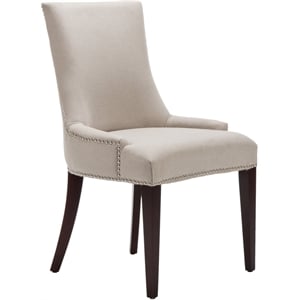 Safavieh Becca Birch  Linen Dining Chair in Beige