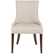 Safavieh Becca Birch  Linen Dining Chair in Beige