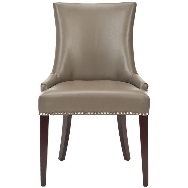 Safavieh Amelia Birch  and Leather Dining Chair in Clay