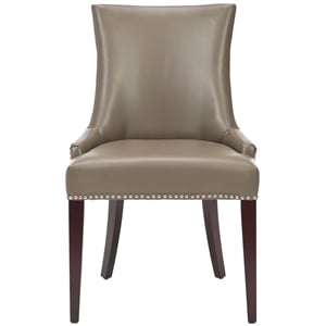 Safavieh Amelia Birch  and Leather Dining Chair in Clay