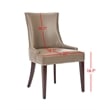 Safavieh Amelia Birch  and Leather Dining Chair in Clay